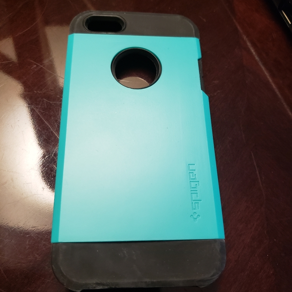 Spigen Teal and Black  iPhone case for iPhone 5G